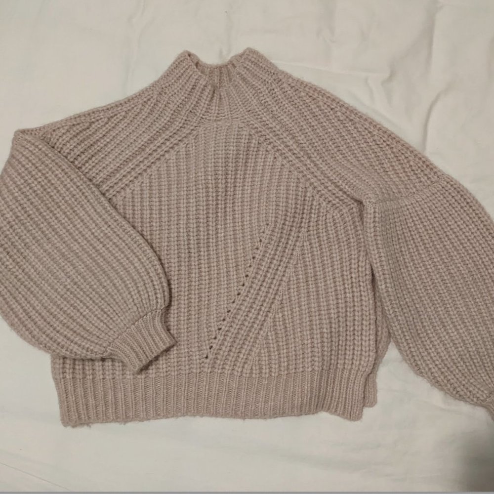 Ulla Johnson Beige Alpaca pulloveer with FLAP Size P NWOT